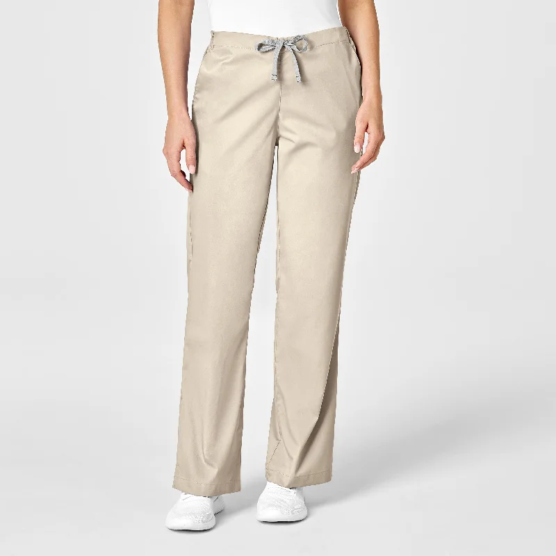 WonderWORK Women's Flare Leg Scrub Pant - Khaki