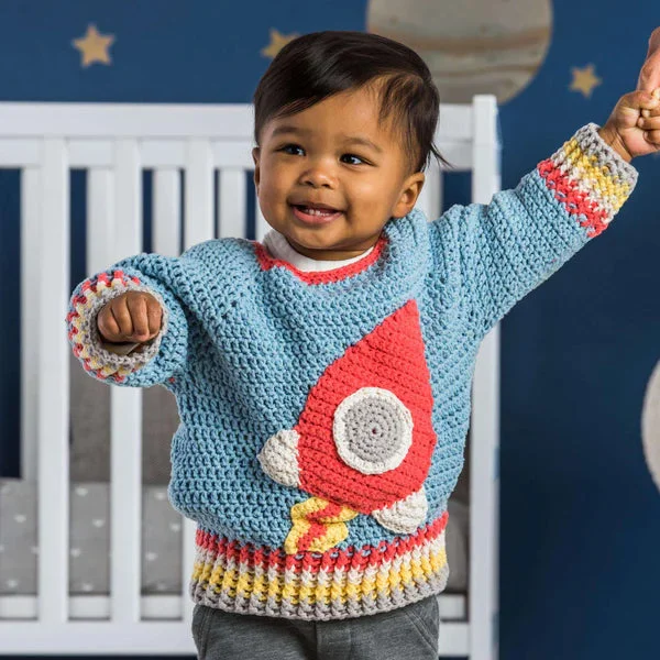 Free Bernat Crochet Rocket Sweater Pattern