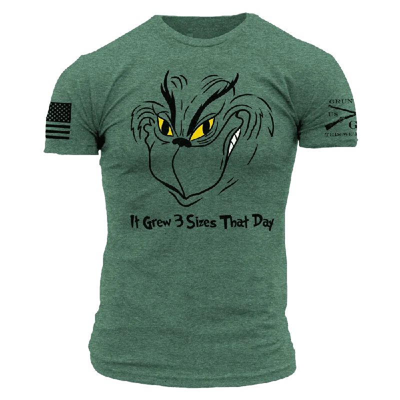 Grinch Grows T-Shirt - Heather Forest Green