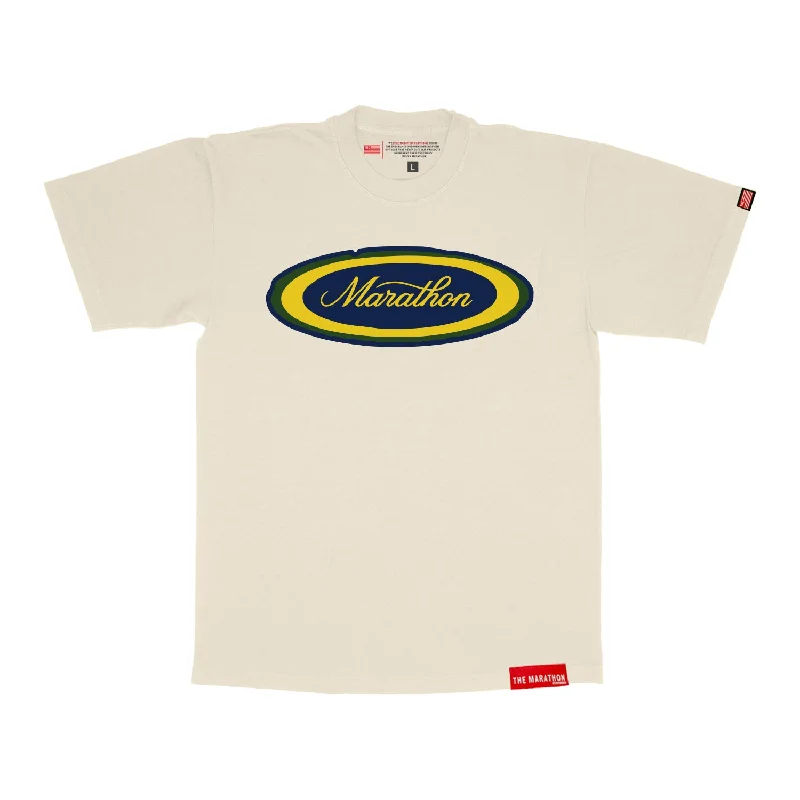 Marathon Emblem T-Shirt - Bone/Navy/Green