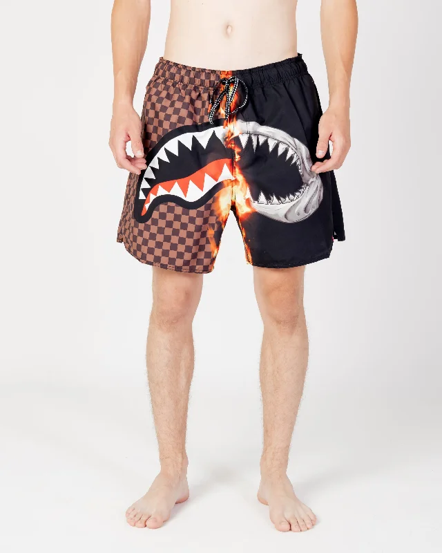 Sprayground Swimsuit BURNT SHARKS IN PARIS SWM Black