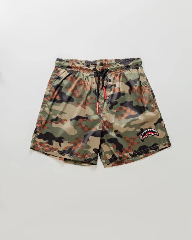 Sprayground Swimsuit CAMO CHECKERED SWIM TRUNKS Green