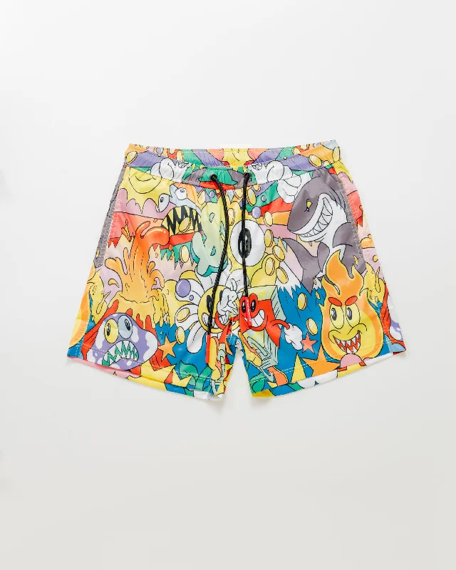 Sprayground Swimsuit CARTOON CHARACTERS SWIM TRUNKS Yellow