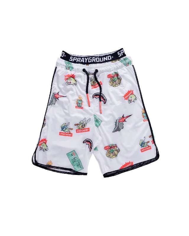 Sprayground Swimsuit PATCH ALL-IN WHITE SWIM SHORTS White