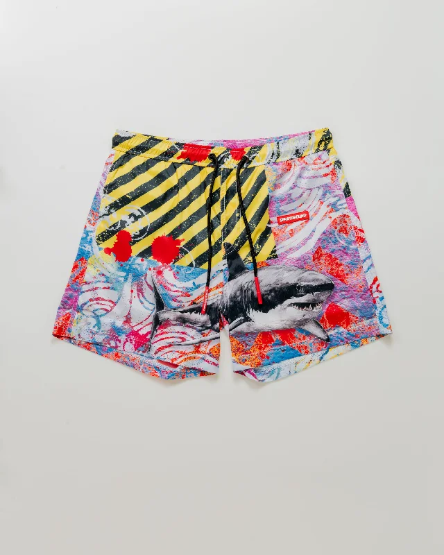 Sprayground Swimsuit SHARK VIBES SWIM TRUNKS Yellow