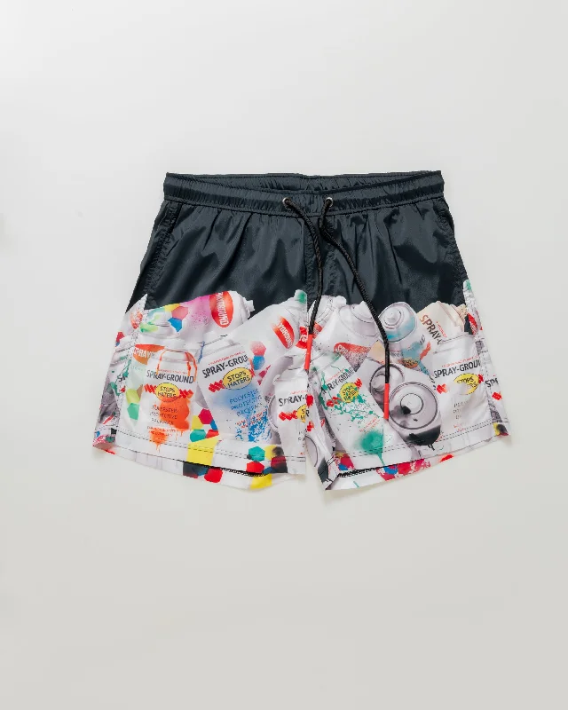 Sprayground Swimsuit SPRAY PAINT SWIM TRUNKS Black