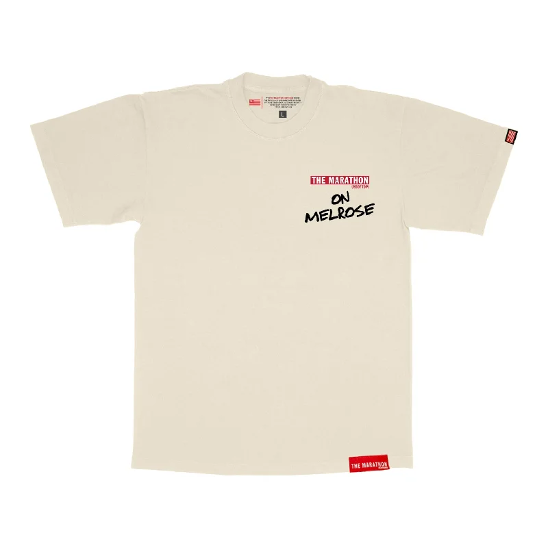 The Marathon Rooftop “ON MELROSE” T-Shirt - Bone