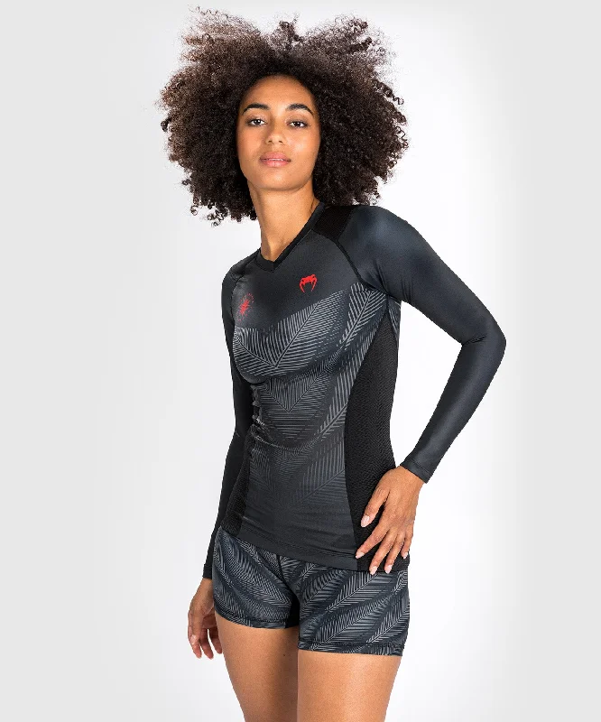 Venum Phantom Rashguard Long Sleeves - For Women - Black/Red