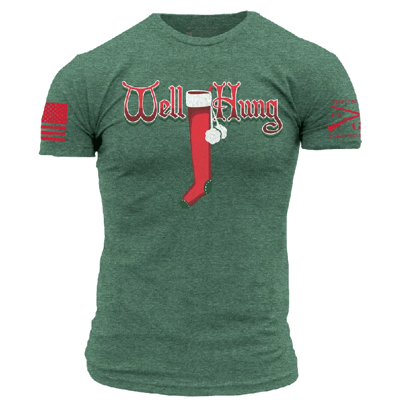 Well Hung T-Shirt - Heather Forest Green