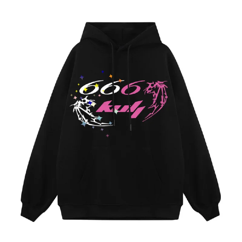 6Kull | Versatile Wings Solid Color Hoodie