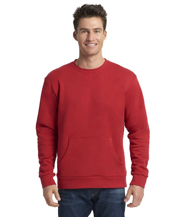 9001 - Next Level Unisex Crew Pocket Fleece | Red