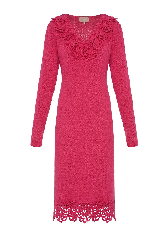 KNITTED PETALS DRESS