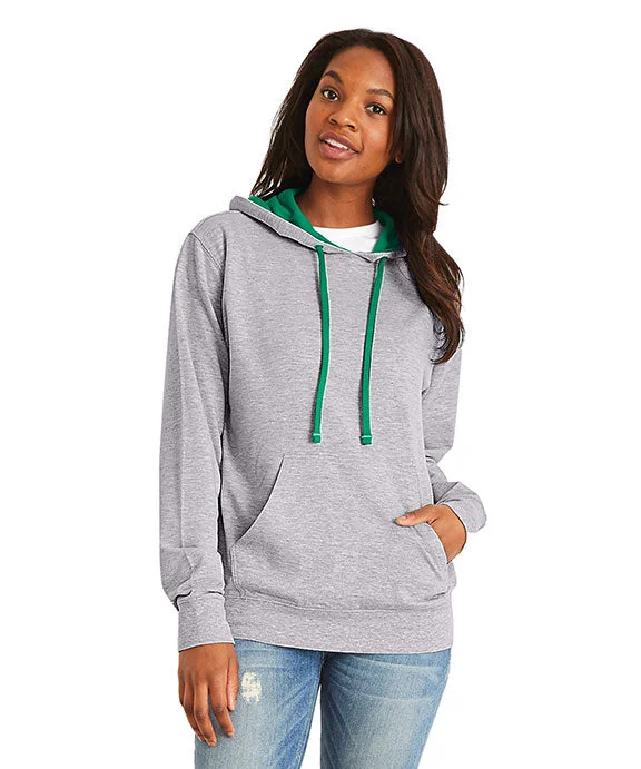 9301 - Next Level Adult French Terry Pullover Hoodie | Heather Grey/Kelly Green