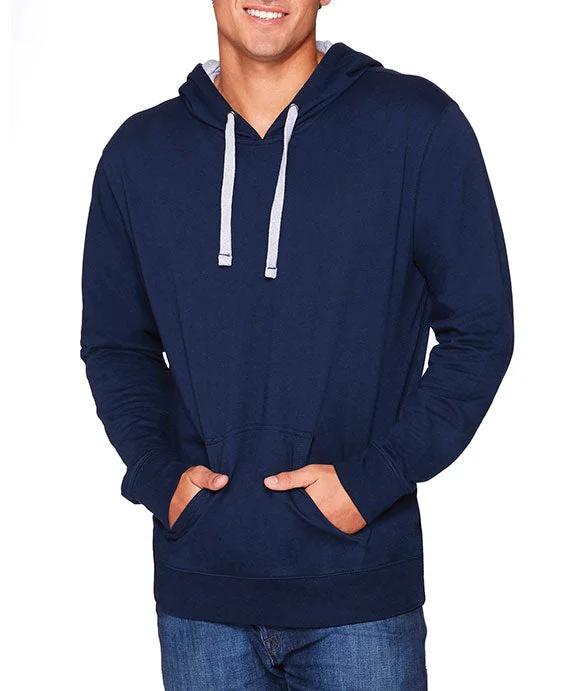 9301 - Next Level Adult French Terry Pullover Hoodie | Midnight Navy/Heather Grey