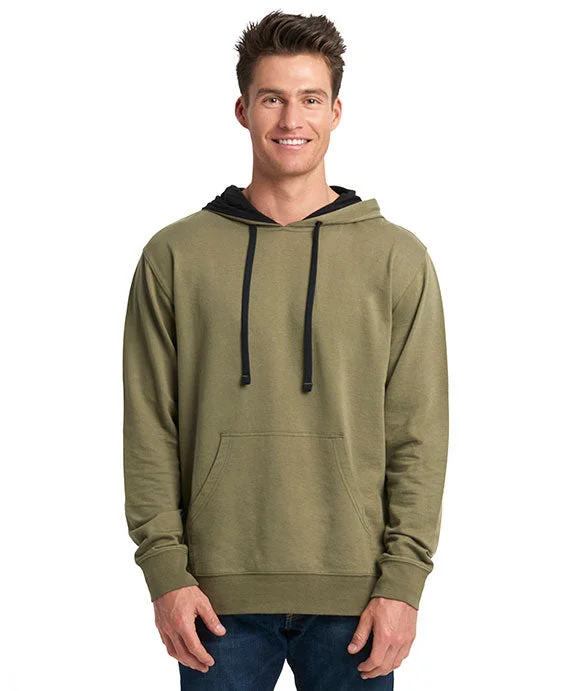 9301 - Next Level Adult French Terry Pullover Hoodie | Military Green/Black