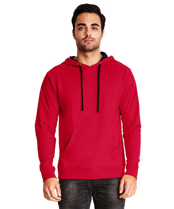 9301 - Next Level Adult French Terry Pullover Hoodie | Red/Black