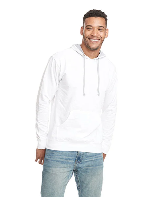 9301 - Next Level Adult French Terry Pullover Hoodie | White/Heather Grey