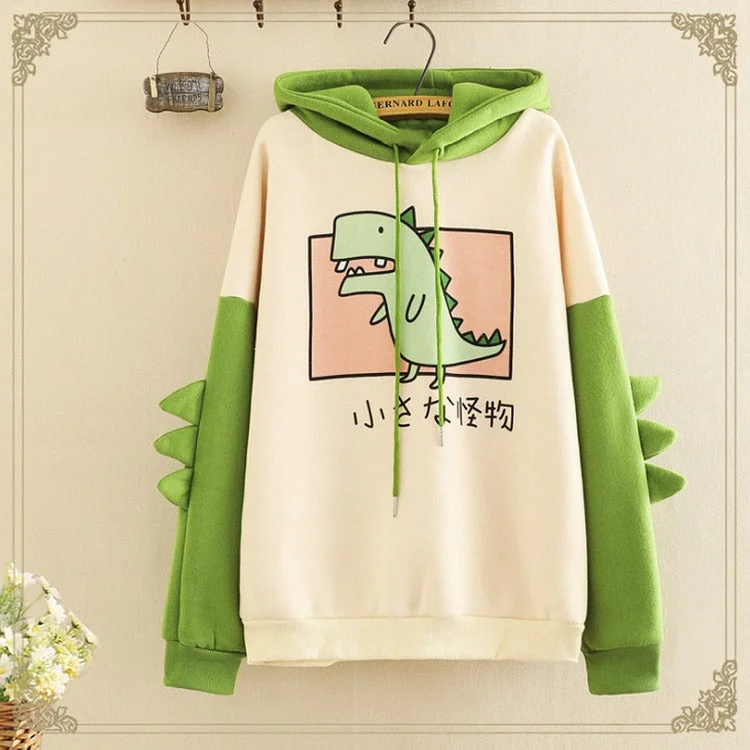 Cartoon Small Creature Dinosaur Sweatshirt Hoodie - Roar into Style! ?