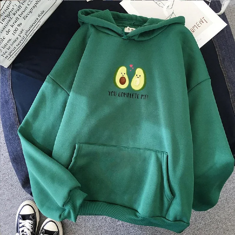 Kawaii Avocado Lovers Sweatshirt Hoodie - Embrace Avocado Bliss! ??