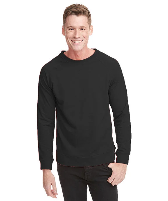 N9000 - Next Level Unisex French Terry Raglan Sweatshirt | Graphite Black