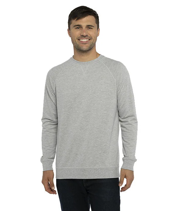 N9000 - Next Level Unisex French Terry Raglan Sweatshirt | Heather Grey