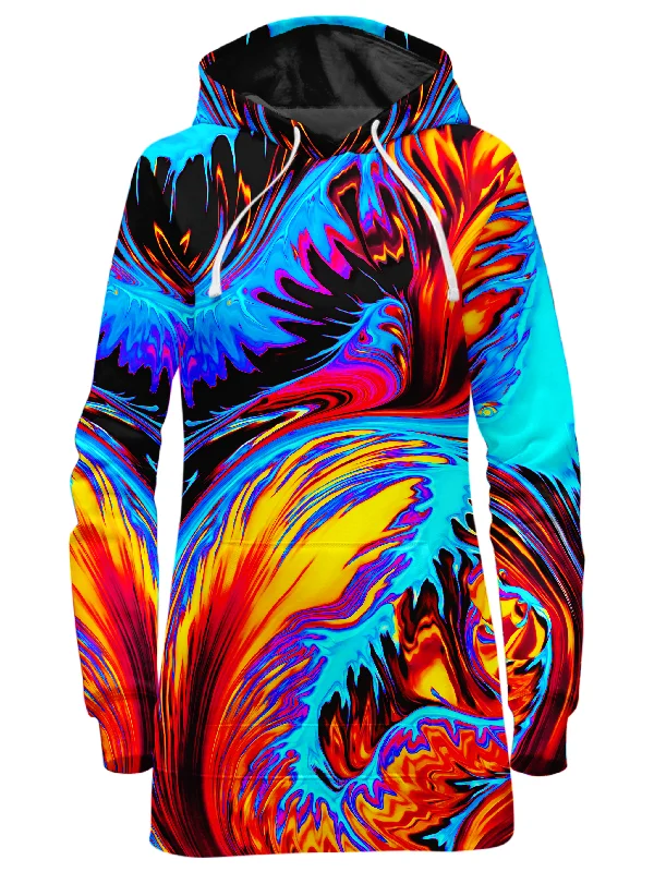 Phoenix Feather Hoodie Dress