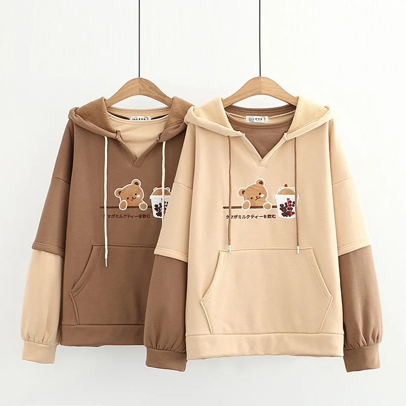 Stay Adorable with the Kawaii Boba Bear Hoodie