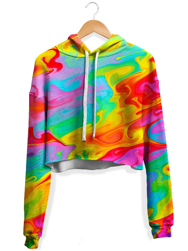 Summer Solstice Fleece Crop Hoodie