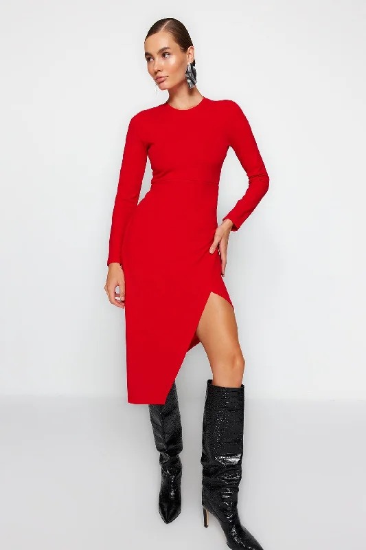 Little Black Women Dress with Sequins for a Glamorous Night Out Little Black Women Dress with Sequins for a Glamorous Night Out Trendyol Women's Midi Day / Night Slim Dress