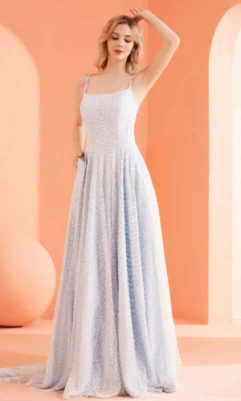 J'Adore Dresses J22019 - Sleeveless Glitter Tulle Evening Gown