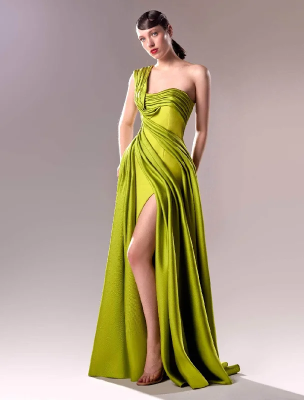 MNM Couture G1606 - Draped One Shoulder Evening Gown