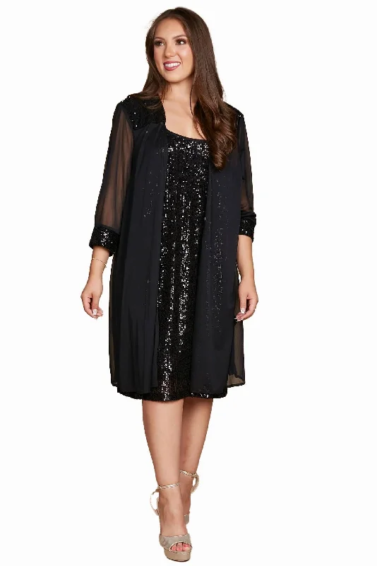 R&M Richards 2762P Short Petite Chiffon Jacket Dress