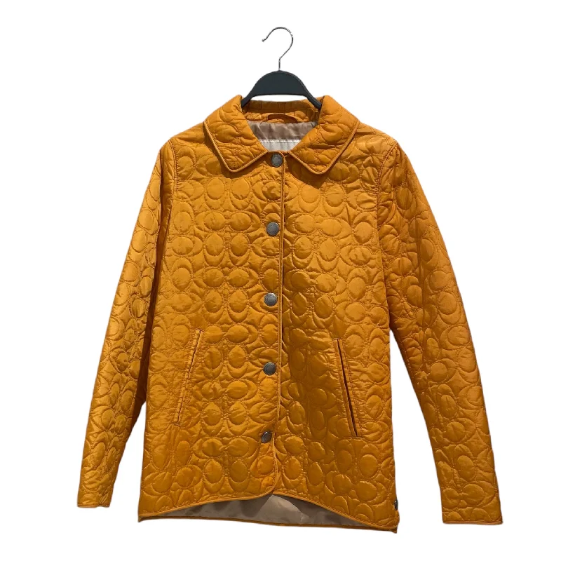 COACH/Quilted Jkt/XS/Orange/Nylon/