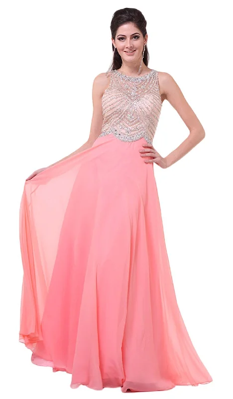 Cinderella Divine - Crystal Embellished A-Line Evening Gown