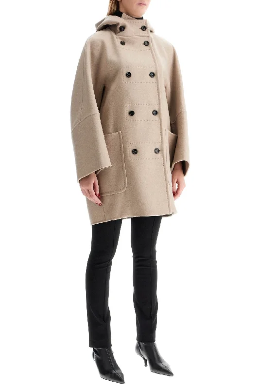 Max Mara Double-Breasted Coat With Hood