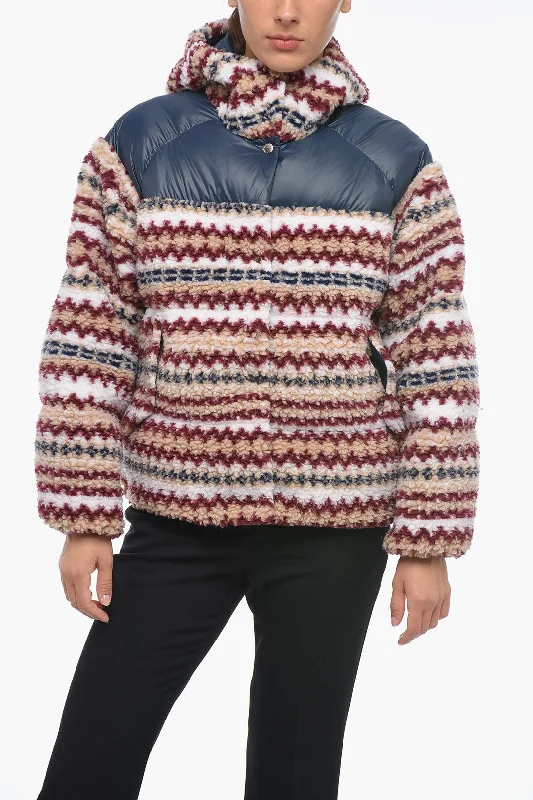 RAG&BONE Hooded Printed JOELLE SHERPA Puffer Jacket