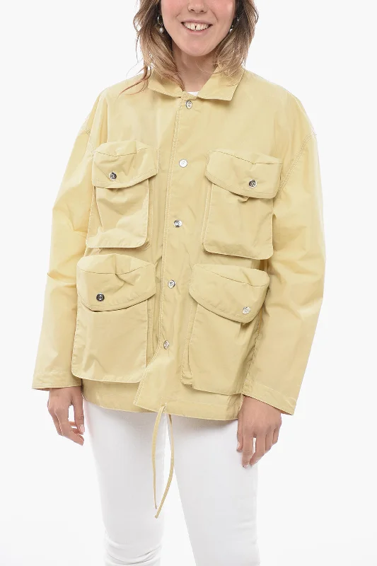 SUNNEI Solid Color Nylon Utility Jacket