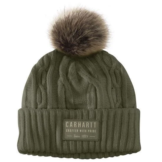 105464 - Women's Knit Pom-Pom Beanie - Basil