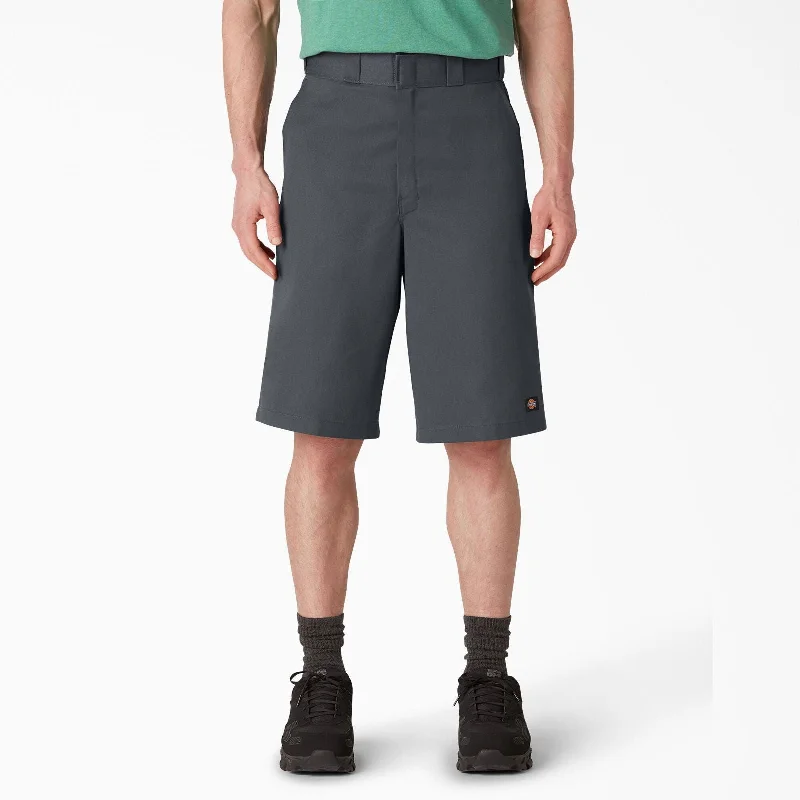 13" Loose Fit Multi-Use Pocket Work Shorts - Charcoal