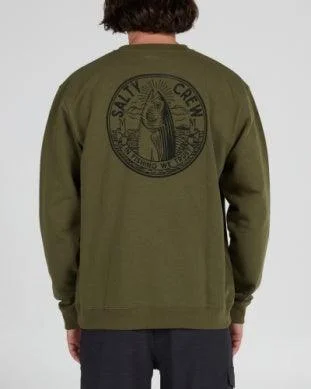 In Fishing We Trust Crew Neck, Army