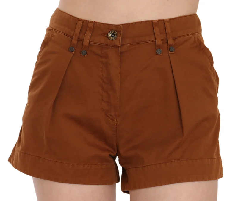 PLEIN SUD  Mid Waist Cotton blue Mini Women's Shorts