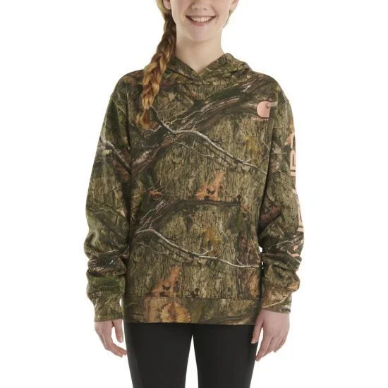 Long-Sleeve Camo Graphic Sweatshirt - Girls