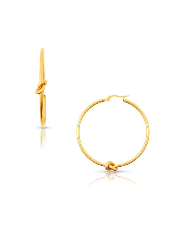 18k Kai Knotted Hoop Earring