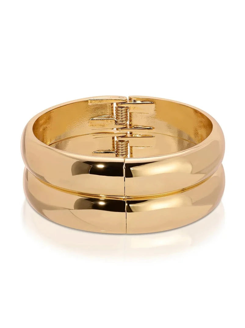 18k SIMPLE STACKABLE BANGLE BRACELET SET