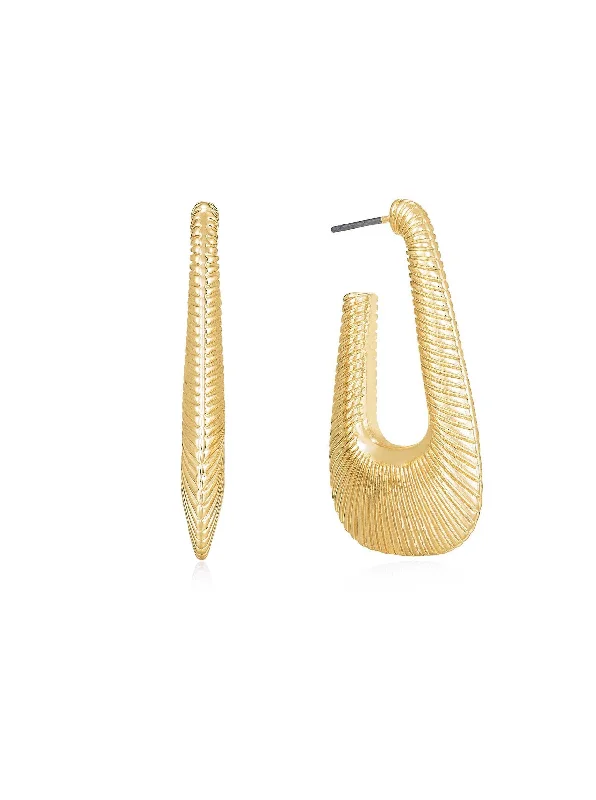 Cleopatra Inspired 18k Gold Plated Hoop Earrings