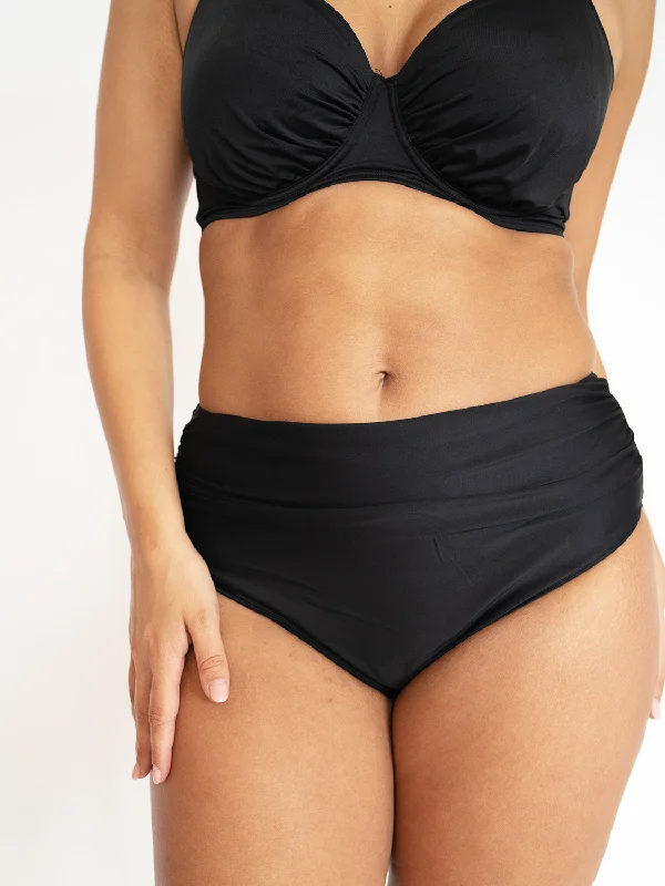 High Waisted Bikini Bottoms Classic Black