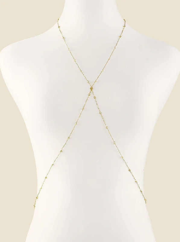 Simple Crystal X Body Chain